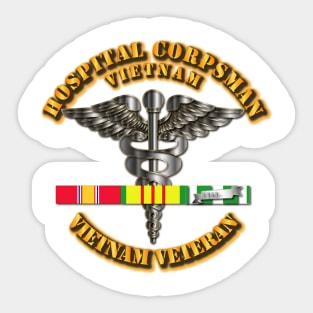 Hospital Corpsman w Vietnam SVC Ribbons Sticker